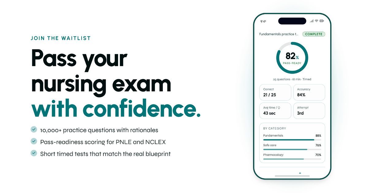 Nursing exam prep platform